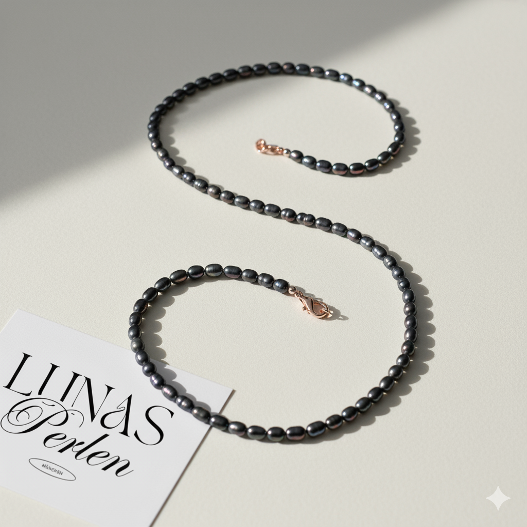 Dunkle Perlenkette von Lunas Perlen