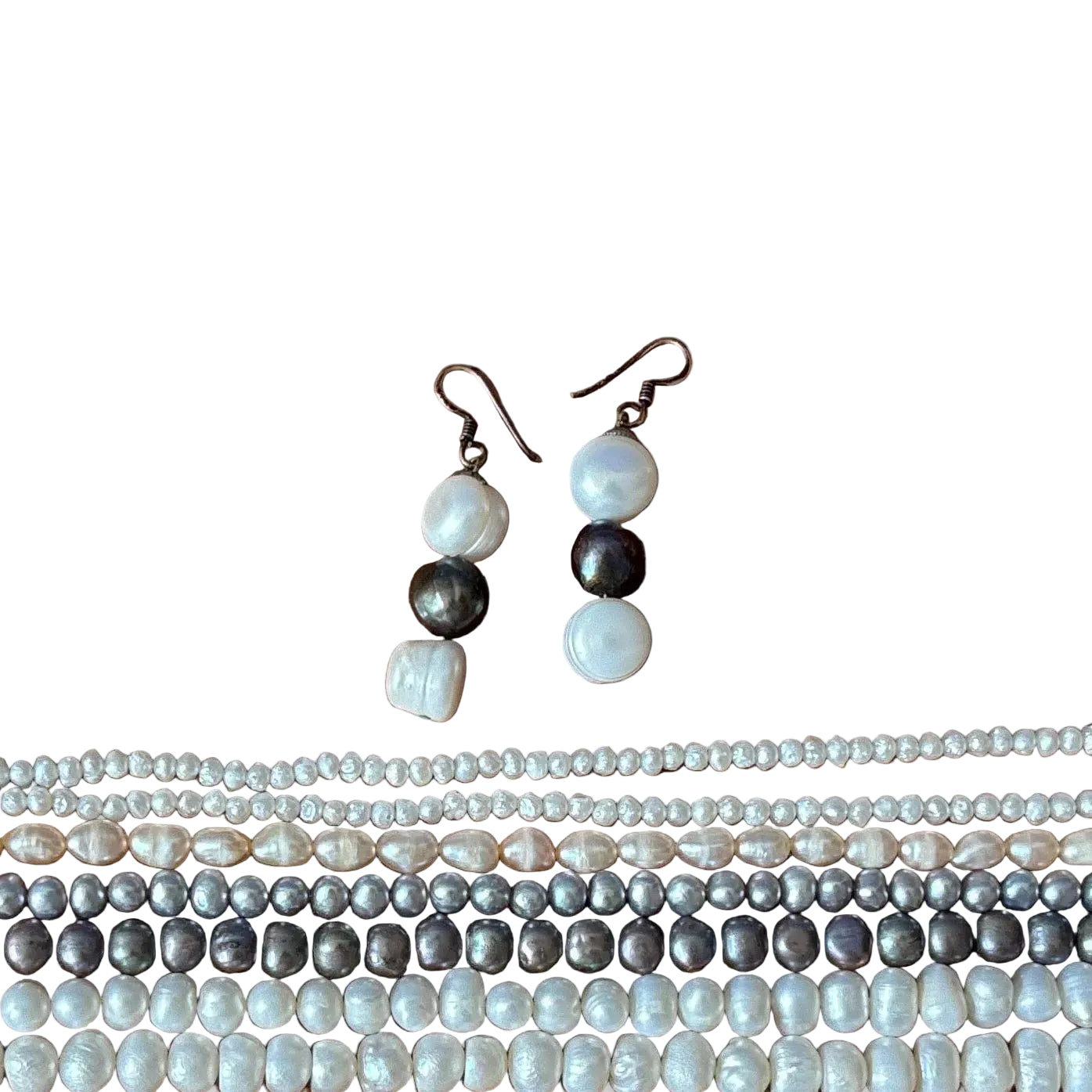 Perlenketten und Aurora Perlen Ohrringe