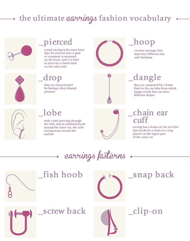 The ultimate earrings fashion vocabulary